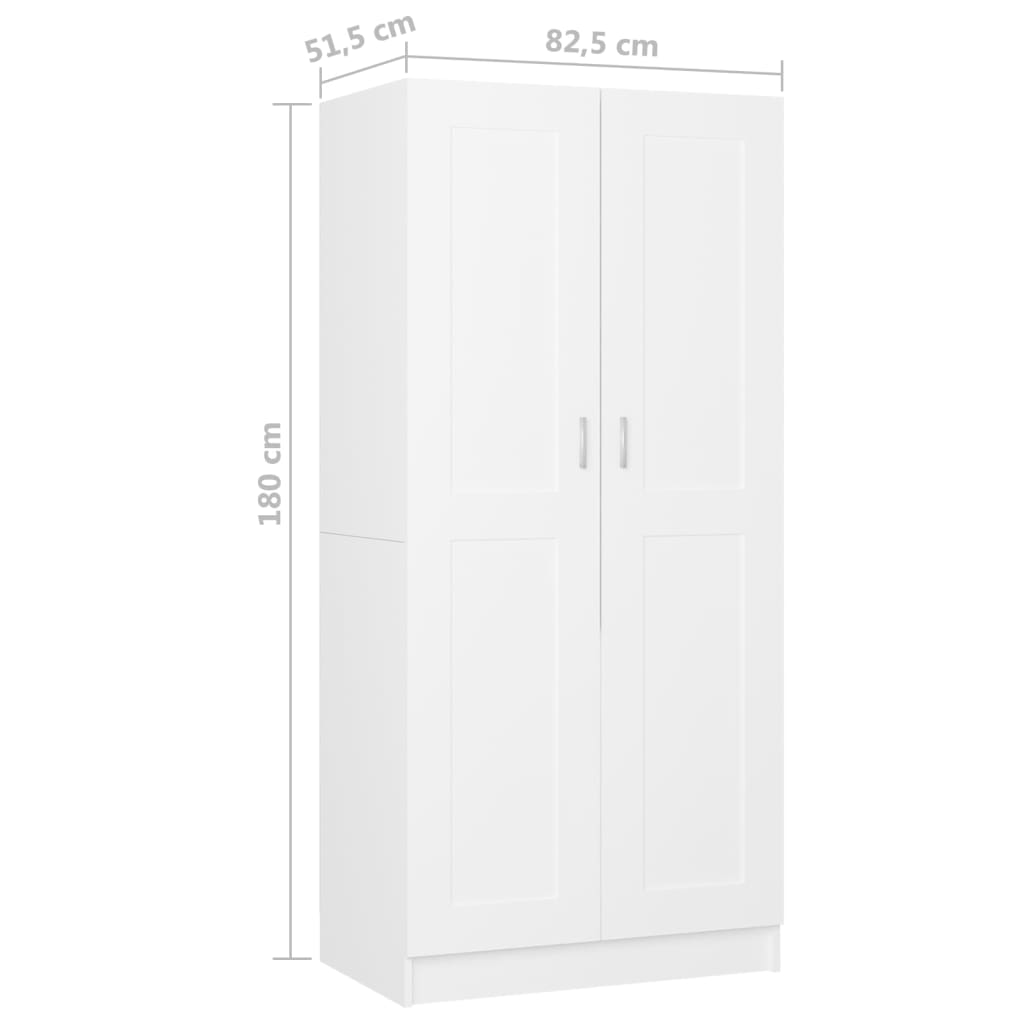Wardrobe 82.5X51.5X180 Cm Engineered Wood