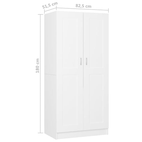 Wardrobe 82.5X51.5X180 Cm Engineered Wood