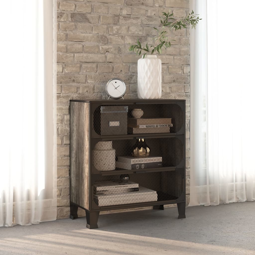 Storage Cabinets 2 Pcs 72X36X82 Cm Metal And Mdf
