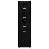 Mobile File Cabinet Black 28x41x109 cm Metal