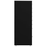 Mobile File Cabinet Black 28x41x109 cm Metal
