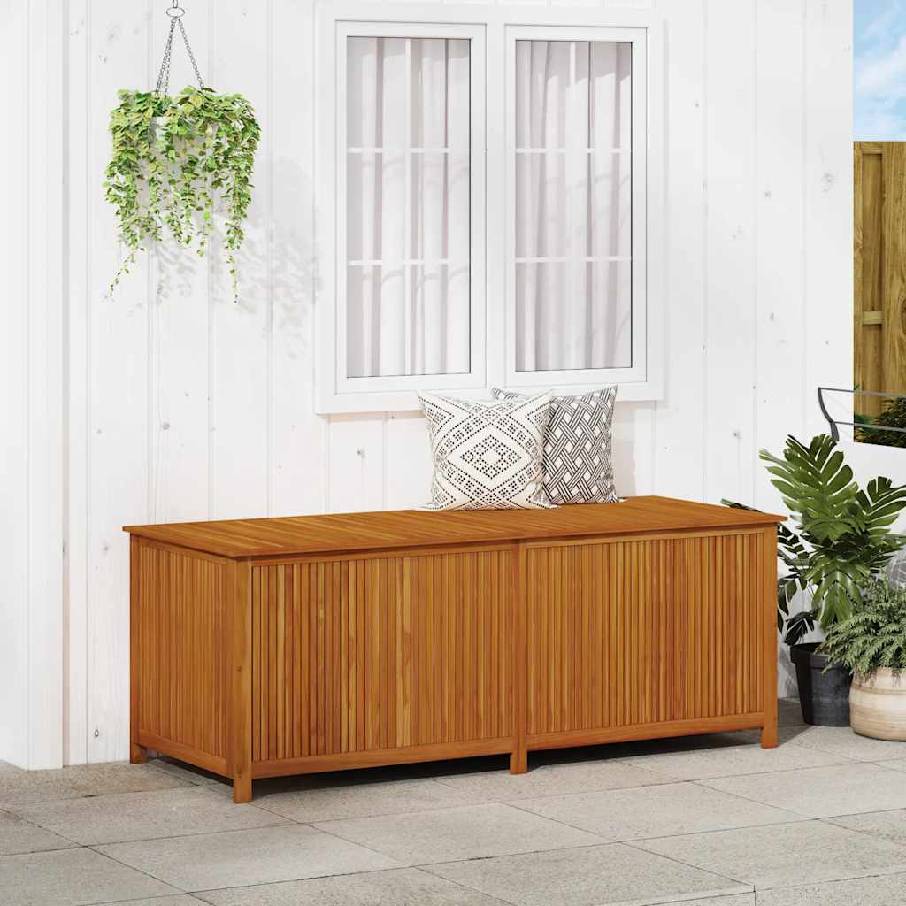Garden Storage Box Solid Acacia Wood