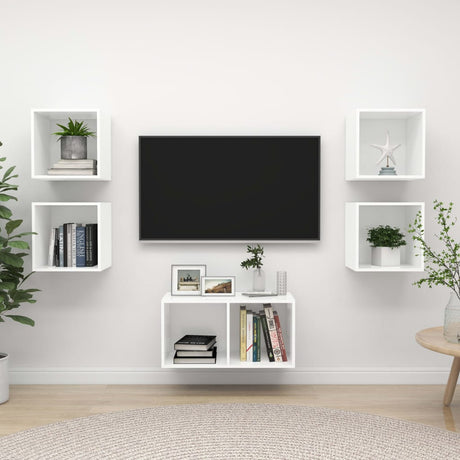 5 Piece Tv Cabinet Set Engineered Wood