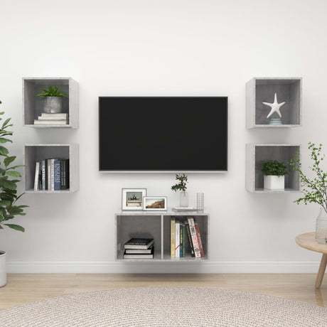 5 Piece Tv Cabinet Set Engineered Wood