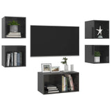 5 Piece Tv Cabinet Set Engineered Wood