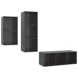 3 Piece Tv Cabinet Set Engineered Wood