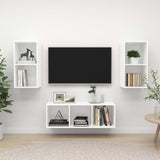 3 Piece Tv Cabinet Set Engineered Wood