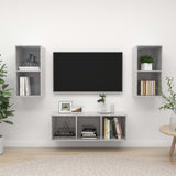 3 Piece Tv Cabinet Set Engineered Wood