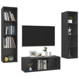 3 Piece Tv Cabinet Set Engineered Wood