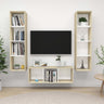 3 Piece Tv Cabinet Set Engineered Wood