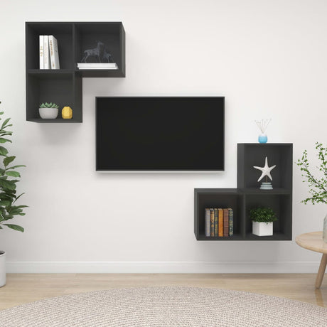 4 Piece Tv Cabinet Set Engineered Wood