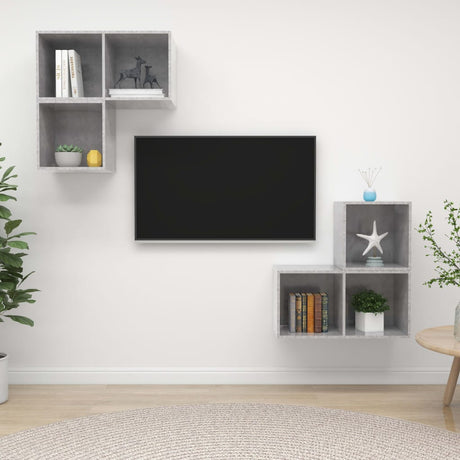 4 Piece Tv Cabinet Set Engineered Wood