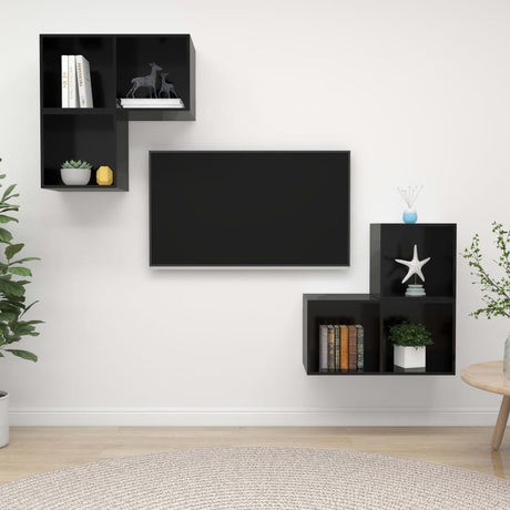 4 Piece Tv Cabinet Set Engineered Wood