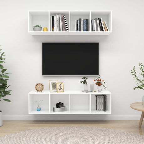 Wall-Mounted Tv Cabinets 2 Pcs Engineered Wood