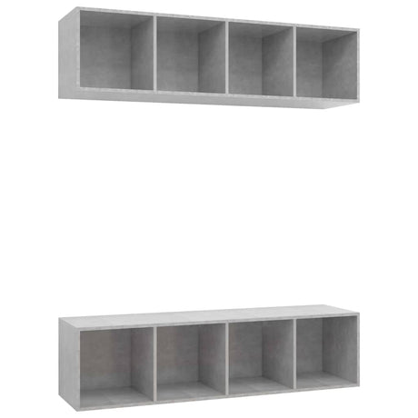 Wall-Mounted Tv Cabinets 2 Pcs Engineered Wood