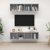 Wall-Mounted Tv Cabinets 2 Pcs Engineered Wood