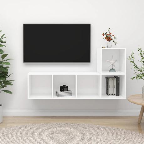 2 Piece Tv Cabinet Set Engineered Wood
