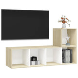 2 Piece Tv Cabinet Set Engineered Wood
