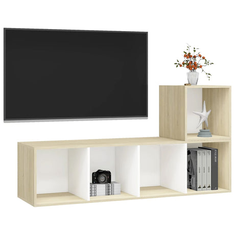 2 Piece Tv Cabinet Set Engineered Wood