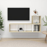 2 Piece Tv Cabinet Set Engineered Wood