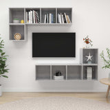 4 Piece Tv Cabinet Set Engineered Wood