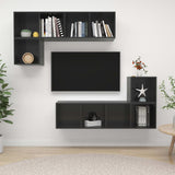 4 Piece Tv Cabinet Set Engineered Wood