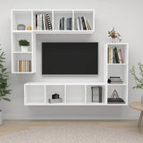 4 Piece Tv Cabinet Set Engineered Wood