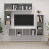 4 Piece Tv Cabinet Set Engineered Wood