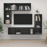 4 Piece Tv Cabinet Set Engineered Wood