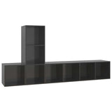 3 Piece Tv Cabinet Set Engineered Wood