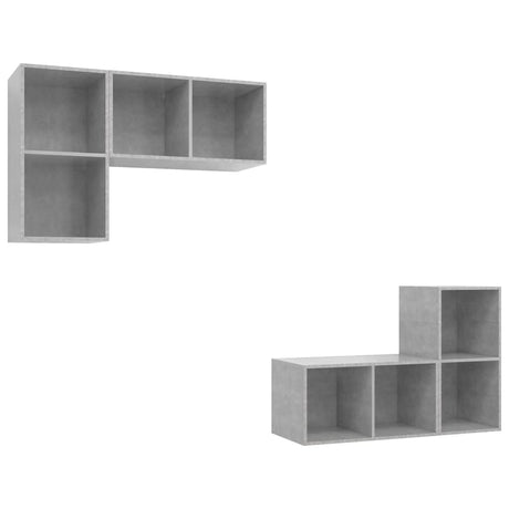 Wall-Mounted Tv Cabinets 4 Pcs Engineered Wood