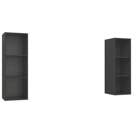 Wall-Mounted Tv Cabinets 2 Pcs Engineered Wood