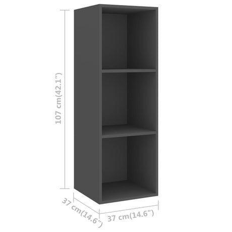Wall-Mounted Tv Cabinets 2 Pcs Engineered Wood