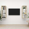 Wall-Mounted Tv Cabinets 2 Pcs Engineered Wood