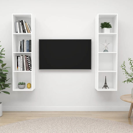 Wall-Mounted Tv Cabinets 2 Pcs Engineered Wood