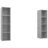 Wall-Mounted Tv Cabinets 2 Pcs Engineered Wood