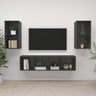 Wall-Mounted Tv Cabinets 4 Pcs Engineered Wood