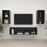 Wall-Mounted Tv Cabinets 4 Pcs Engineered Wood