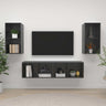 Wall-Mounted Tv Cabinets 4 Pcs Engineered Wood