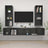 Wall-Mounted Tv Cabinets 4 Pcs Engineered Wood