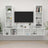 Wall-Mounted Tv Cabinets 4 Pcs Engineered Wood
