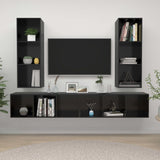 Wall-Mounted Tv Cabinets 4 Pcs Engineered Wood
