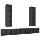 Wall-Mounted Tv Cabinets 4 Pcs Engineered Wood