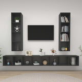 Wall-Mounted Tv Cabinets 4 Pcs Engineered Wood