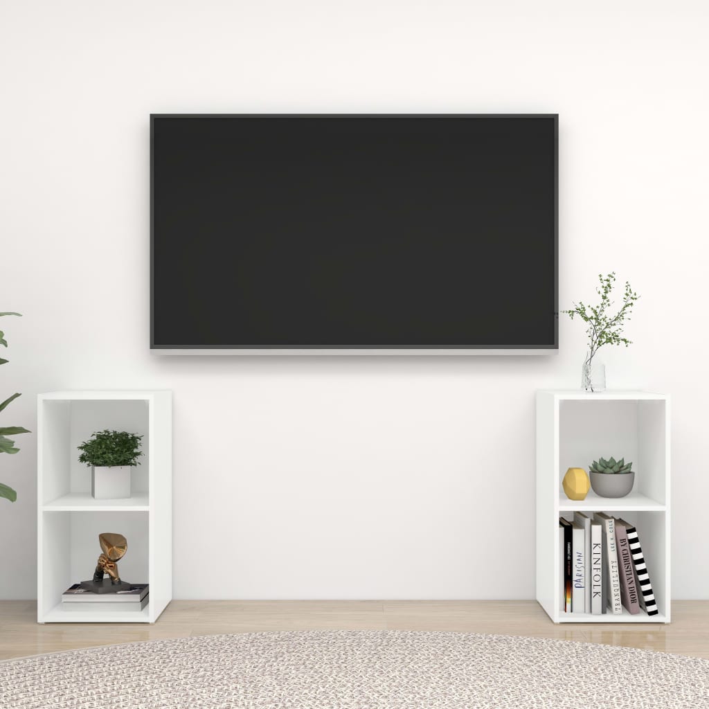 Tv Cabinets 2 Pcs 72X35X Engineered Wood