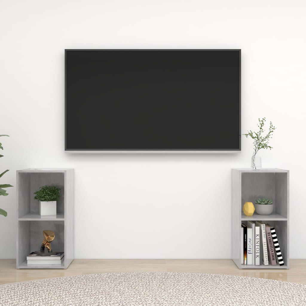Tv Cabinets 2 Pcs 72X35X Engineered Wood