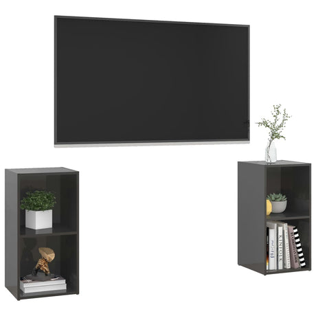 Tv Cabinets 2 Pcs 72X35X Engineered Wood