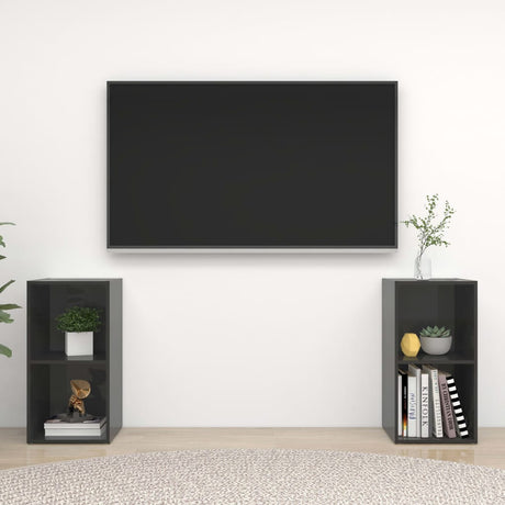 Tv Cabinets 2 Pcs 72X35X Engineered Wood