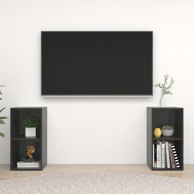 Tv Cabinets 2 Pcs 72X35X Engineered Wood