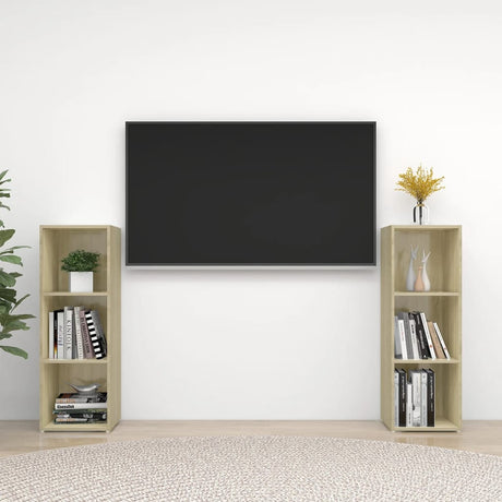 Tv Cabinets 2 Pcs 72X35X Engineered Wood